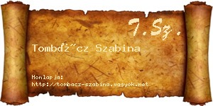 Tombácz Szabina névjegykártya