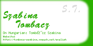 szabina tombacz business card